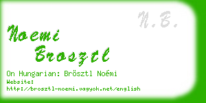 noemi brosztl business card