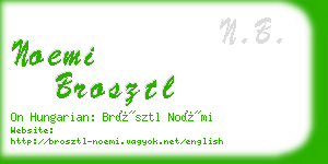 noemi brosztl business card